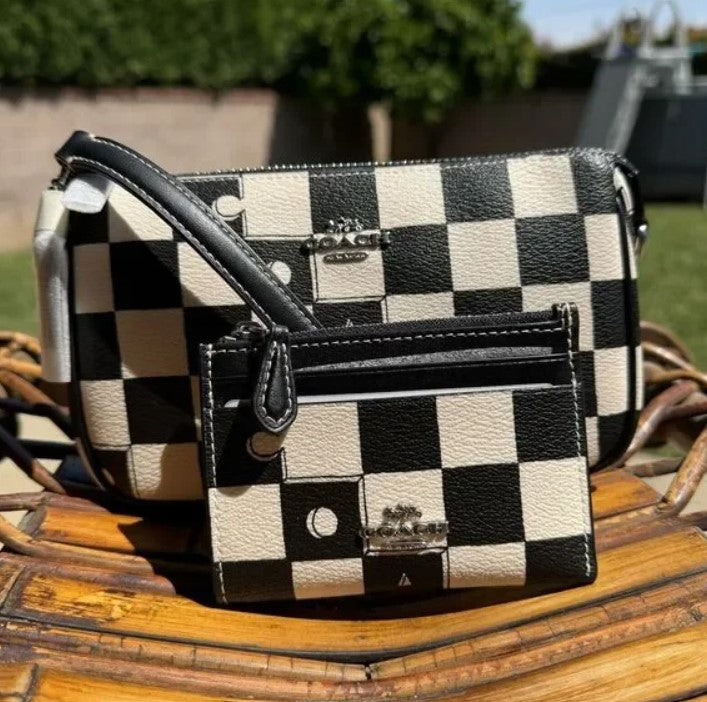 NWT Coach Nolita Bag 19 With Cardholder Checkerboard Print CR394