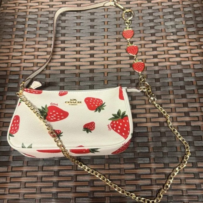 Coach Nolita 19 with wild strawberry print ch533