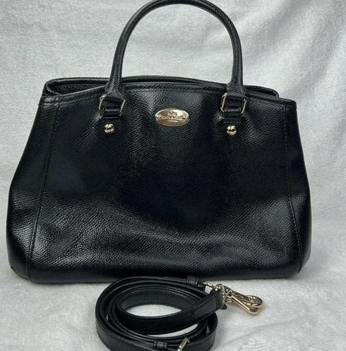 Coach cross grain leather PVC tote bag