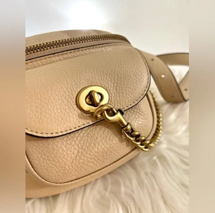 EUC Coach Beige Belt Bag