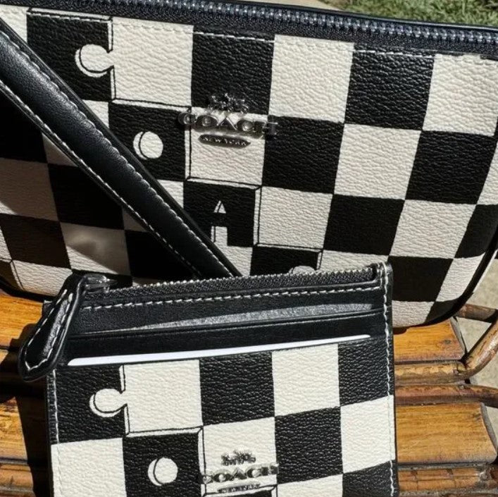 NWT Coach Nolita Bag 19 With Cardholder Checkerboard Print CR394