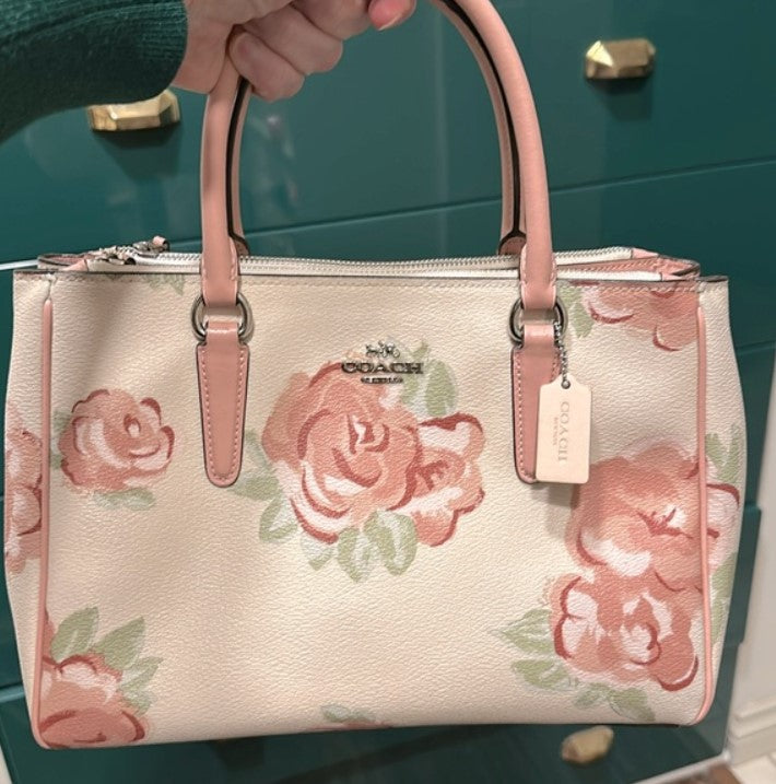 Coach Surrey Limited Edition Floral Satchel EUC