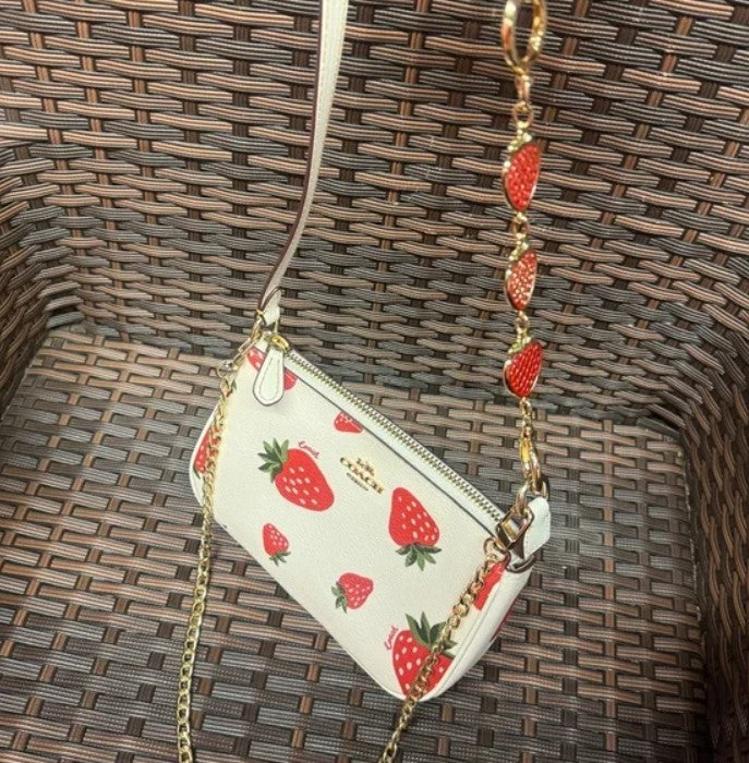 Coach Nolita 19 with wild strawberry print ch533