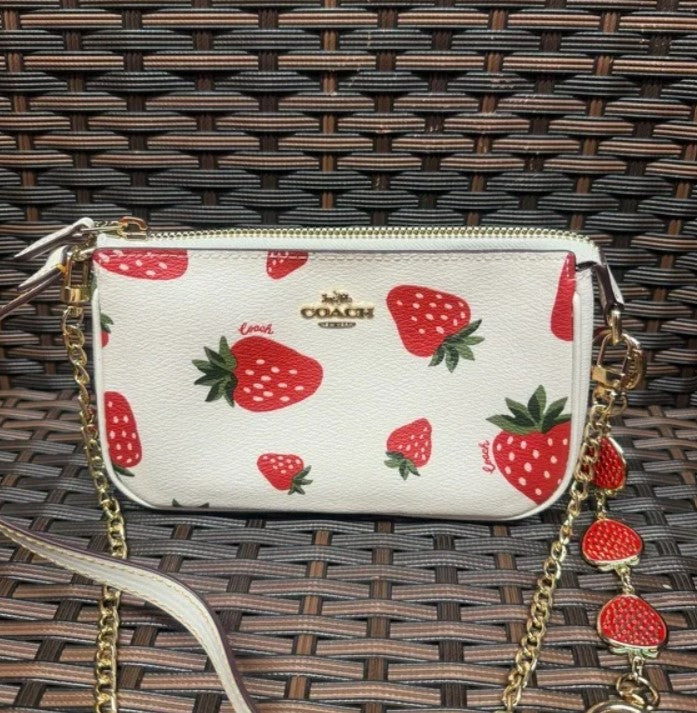 Coach Nolita 19 with wild strawberry print ch533