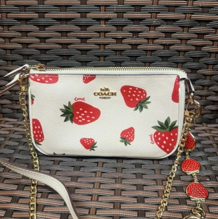 Coach Nolita 19 with wild strawberry print ch533