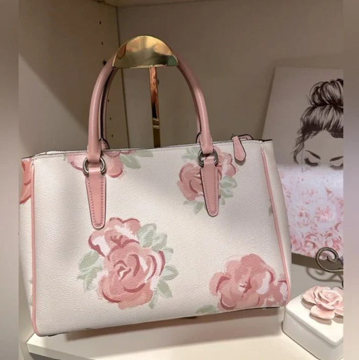 Coach Surrey Limited Edition Floral Satchel EUC