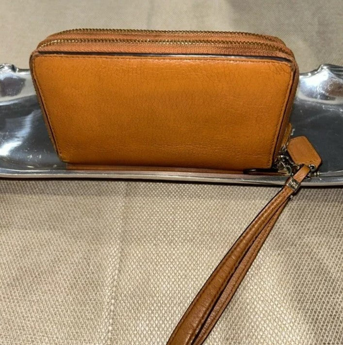 Coach Brown Leather Zip Wallet